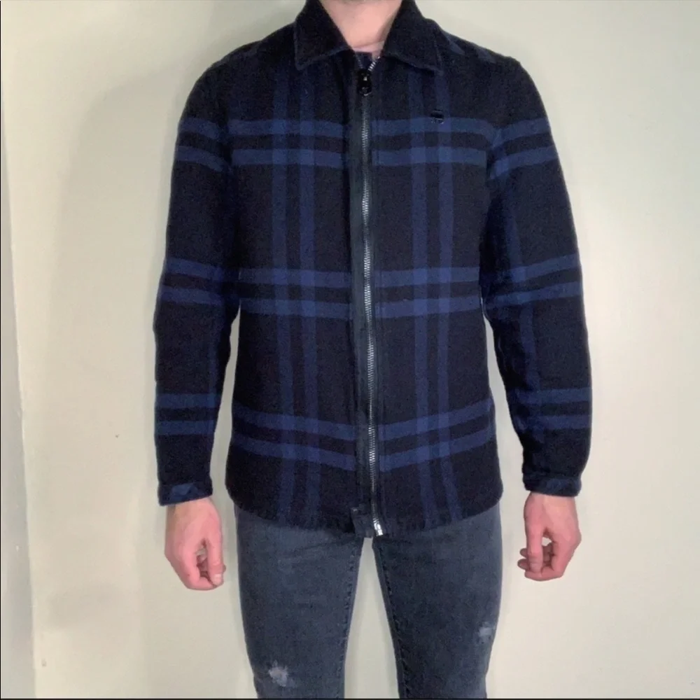 G Star Raw Men’s Slim Type Clean Overshirt Shirt Jacket Medium Navy Black